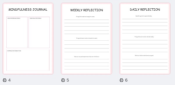 Mindfullness Journal Daily Reflection