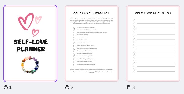 Self Love Planner